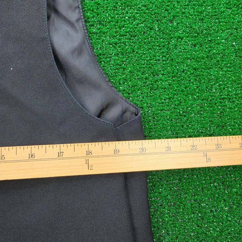 McDonalds Employee Vest Unisex Large Black Button Up Uniform Work Wear